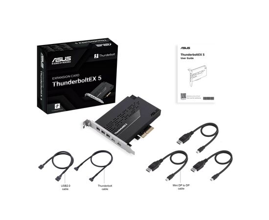 Плата расширения ASUS ThunderboltEX 5 USB Type-C PCIe 4.0 X4 Expansion Card (90MC0E50-M0EAY0), изображение 2 Плата расширения ASUS ThunderboltEX 5 USB Type-C PCIe 4.0 X4 Expansion Card (90MC0E50-M0EAY0), изображение 2