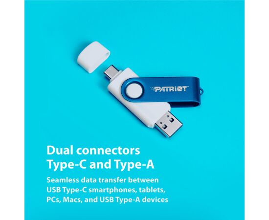 USB флеш накопитель Patriot 1TB Xporter X550 USB 3.2/Type-C (PS1TX550AAD), изображение 6 USB флеш накопитель Patriot 1TB Xporter X550 USB 3.2/Type-C (PS1TX550AAD), изображение 6