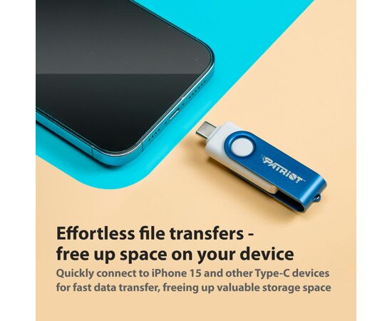 USB флеш накопитель Patriot 1TB Xporter X550 USB 3.2/Type-C (PS1TX550AAD), изображение 7 USB флеш накопитель Patriot 1TB Xporter X550 USB 3.2/Type-C (PS1TX550AAD), изображение 7