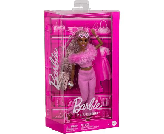 Кукла Barbie Barbiecore модница в костюме с перьями (HYV28), изображение 5 Кукла Barbie Barbiecore модница в костюме с перьями (HYV28), изображение 5