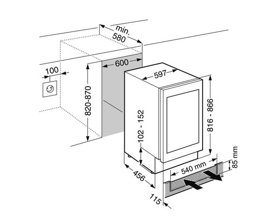 Холодильник Liebherr UWTgb 1682, изображение 8