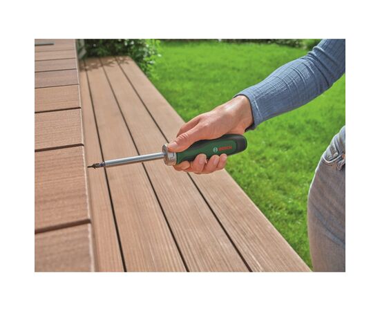 Отвертка Bosch с трещоткой, 205мм, сталь CrV (1.600.A02.Z99), изображение 3 Отвертка Bosch с трещоткой, 205мм, сталь CrV (1.600.A02.Z99), изображение 3