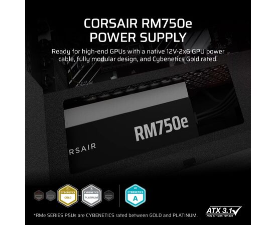 Блок питания Corsair 750W RM750e (CP-9020295-EU), изображение 8 Блок питания Corsair 750W RM750e (CP-9020295-EU), изображение 8
