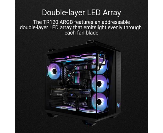 Кулер для корпуса ASUS TUF GAMING TR120 FAN ARGB BLACK (90DA0090-B09000), изображение 12 Кулер для корпуса ASUS TUF GAMING TR120 FAN ARGB BLACK (90DA0090-B09000), изображение 12