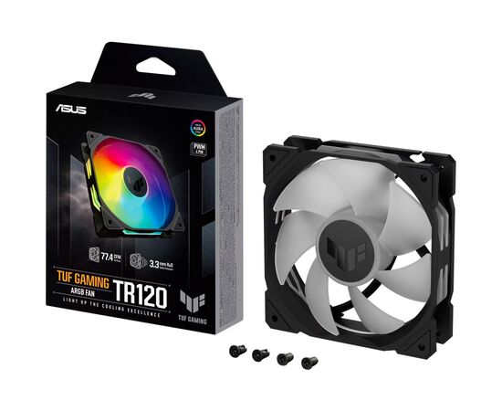 Кулер для корпуса ASUS TUF GAMING TR120 FAN ARGB BLACK (90DA0090-B09000), изображение 9 Кулер для корпуса ASUS TUF GAMING TR120 FAN ARGB BLACK (90DA0090-B09000), изображение 9