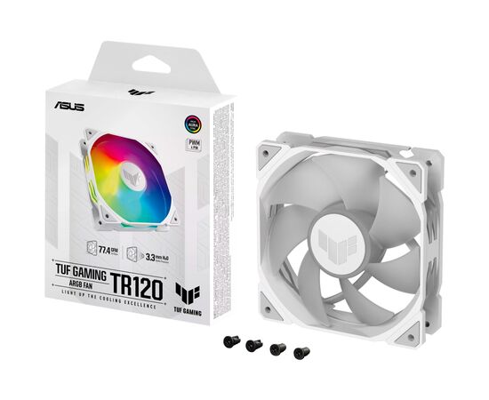 Кулер для корпуса ASUS TUF GAMING TR120 FAN ARGB WHITE (90DA0093-B09000), изображение 9 Кулер для корпуса ASUS TUF GAMING TR120 FAN ARGB WHITE (90DA0093-B09000), изображение 9