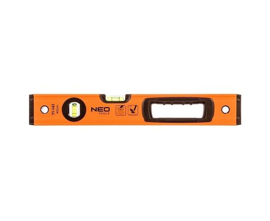 Уровень Neo Tools S 400 алюминиевый, 40 см, 3 капсулы, 1 отверстие для рук (71-141)