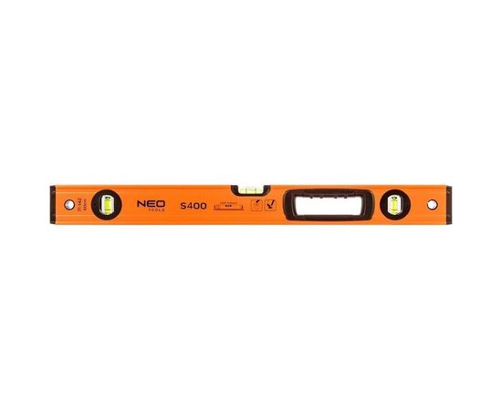 Уровень Neo Tools S 400 алюминиевый, 60 см, 3 капсулы, 1 отверстие для рук (71-142)