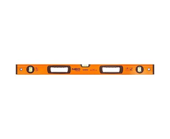 Уровень Neo Tools S 400 алюминиевый, 80 см, 3 капсулы, 2 отверстия для рук (71-143)
