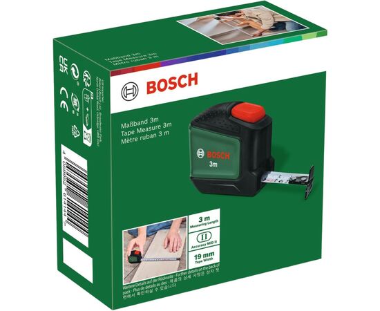 Рулетка Bosch 3м х 19мм (1.600.A03.2UX), изображение 3 Рулетка Bosch 3м х 19мм (1.600.A03.2UX), изображение 3