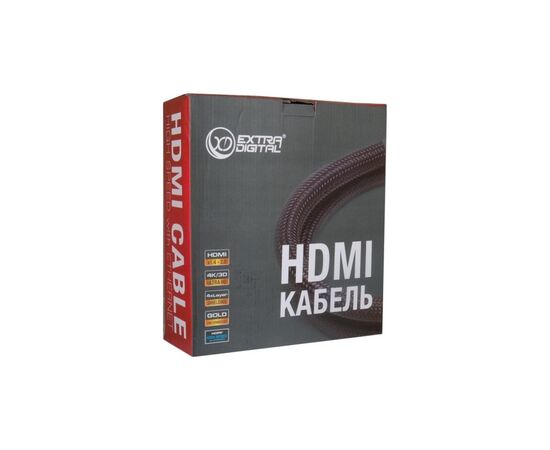 Кабель мультимедійний HDMI to HDMI 10.0m V2.0 4Kx2K Extradigital (KBH1881), зображення 4 Кабель мультимедійний HDMI to HDMI 10.0m V2.0 4Kx2K Extradigital (KBH1881), зображення 4