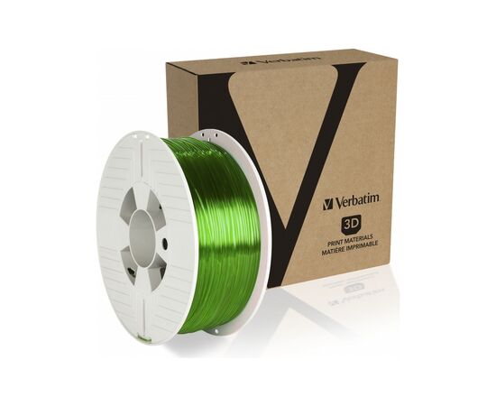 Пластик для 3D-принтера Verbatim PETG, 1.75 мм, 1 кг, Green Transparent (55057), изображение 2 Пластик для 3D-принтера Verbatim PETG, 1.75 мм, 1 кг, Green Transparent (55057), изображение 2