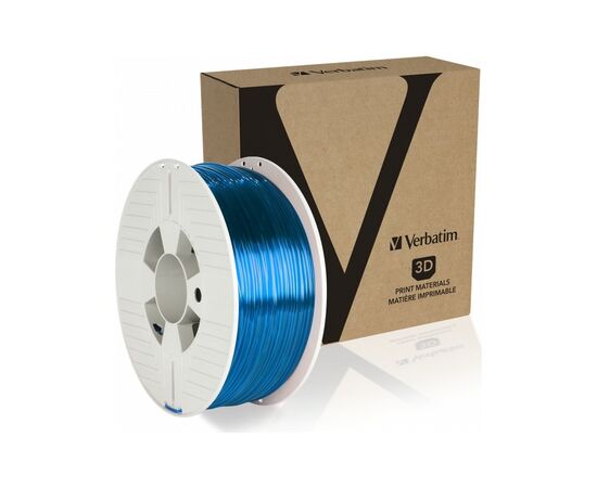 Пластик для 3D-принтера Verbatim PETG, 2,85 мм, 1 кг, Blue Transparent (55064), изображение 2 Пластик для 3D-принтера Verbatim PETG, 2,85 мм, 1 кг, Blue Transparent (55064), изображение 2