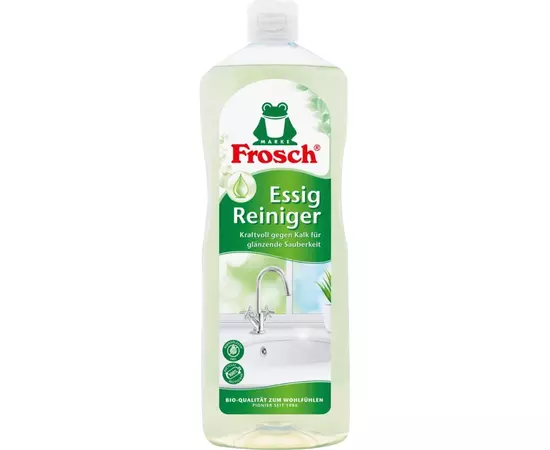 Жидкость для чистки ванн Frosch из яблочного уксуса для удаления известковых отложений 1 л (4001499960178/4009175957320), изображение 2 Жидкость для чистки ванн Frosch из яблочного уксуса для удаления известковых отложений 1 л (4001499960178/4009175957320), изображение 2