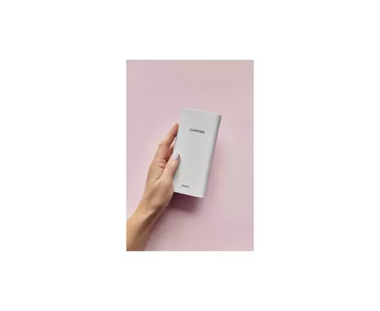 Батарея универсальная Canyon 20000mAh, Input 5V/2A, Output 5V/2.1A(Max), White (CNE-CPB2001W), изображение 5 Батарея универсальная Canyon 20000mAh, Input 5V/2A, Output 5V/2.1A(Max), White (CNE-CPB2001W), изображение 5