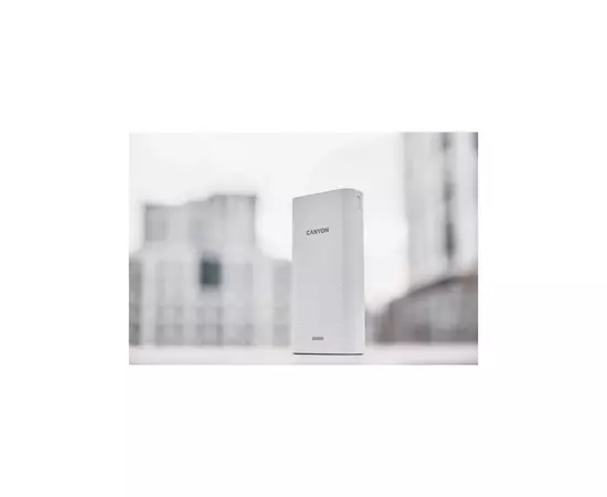 Батарея универсальная Canyon 20000mAh, Input 5V/2A, Output 5V/2.1A(Max), White (CNE-CPB2001W), изображение 6 Батарея универсальная Canyon 20000mAh, Input 5V/2A, Output 5V/2.1A(Max), White (CNE-CPB2001W), изображение 6