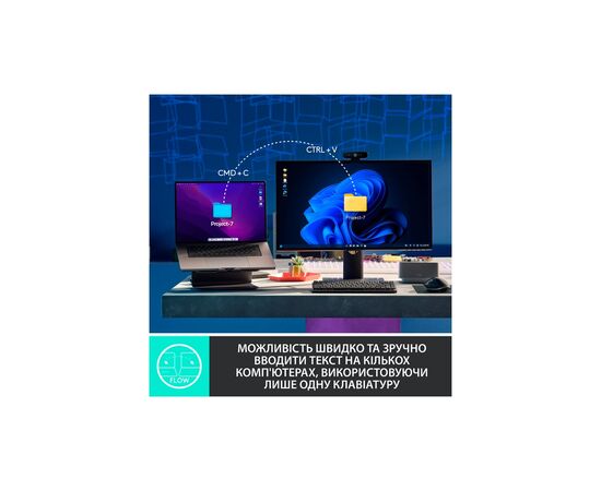 Клавиатура Logitech MX Mechanical Wireless Illuminated Performance Graphite (920-010757), изображение 8 Клавиатура Logitech MX Mechanical Wireless Illuminated Performance Graphite (920-010757), изображение 8