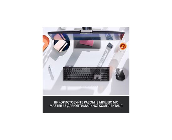 Клавиатура Logitech MX Mechanical Wireless Illuminated Performance Graphite (920-010757), изображение 9 Клавиатура Logitech MX Mechanical Wireless Illuminated Performance Graphite (920-010757), изображение 9