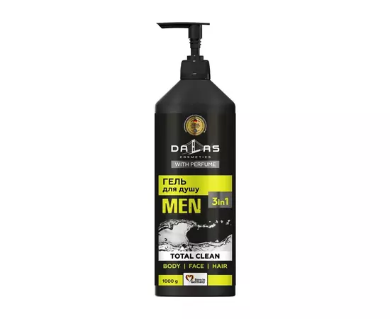 Гель для душу Dalas Total Clean 3 в 1 для чоловіків 1000 г (4260637721280)