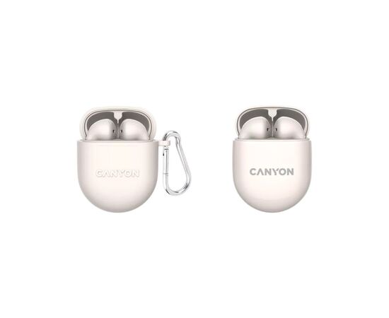 Наушники Canyon TWS-6 Beige (CNS-TWS6BE), изображение 5 Наушники Canyon TWS-6 Beige (CNS-TWS6BE), изображение 5