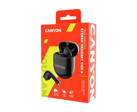 Наушники Canyon TWS-6 Black (CNS-TWS6B), изображение 6