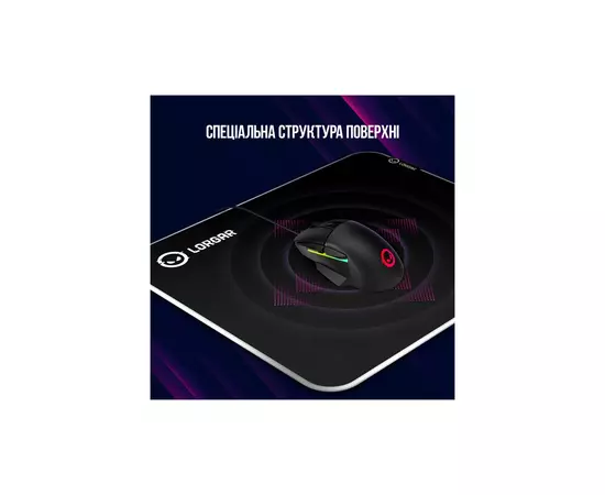 Коврик для мышки Lorgar Legacer 755 Black (LRG-CMP755), изображение 7 Коврик для мышки Lorgar Legacer 755 Black (LRG-CMP755), изображение 7