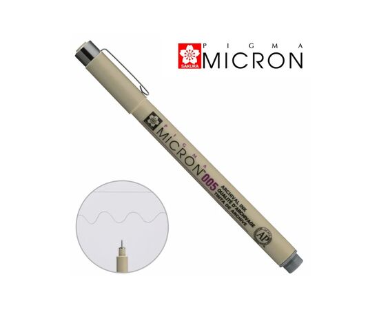 Лайнер Sakura Pigma Micron (0.05) 0,2мм Серый (084511332898), изображение 4 Лайнер Sakura Pigma Micron (0.05) 0,2мм Серый (084511332898), изображение 4