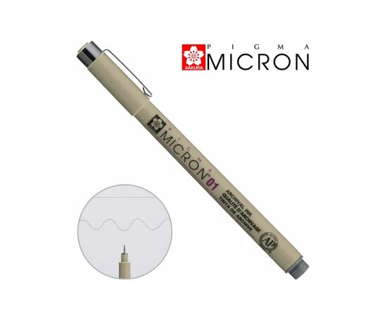 Лайнер Sakura Pigma Micron (0.1) 0,25 мм Серый (084511333666), изображение 4 Лайнер Sakura Pigma Micron (0.1) 0,25 мм Серый (084511333666), изображение 4