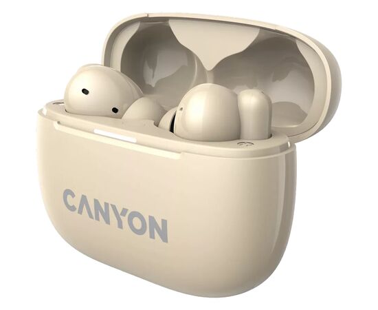 Наушники Canyon TWS-10 OnGo ANC ENC Beige (CNS-TWS10BG), изображение 3 Наушники Canyon TWS-10 OnGo ANC ENC Beige (CNS-TWS10BG), изображение 3