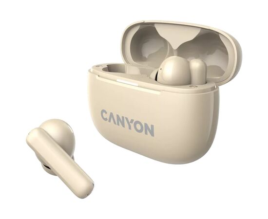 Наушники Canyon TWS-10 OnGo ANC ENC Beige (CNS-TWS10BG), изображение 4 Наушники Canyon TWS-10 OnGo ANC ENC Beige (CNS-TWS10BG), изображение 4