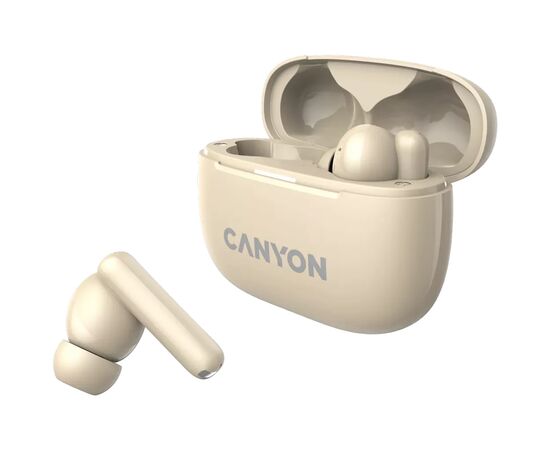 Наушники Canyon TWS-10 OnGo ANC ENC Beige (CNS-TWS10BG), изображение 5 Наушники Canyon TWS-10 OnGo ANC ENC Beige (CNS-TWS10BG), изображение 5