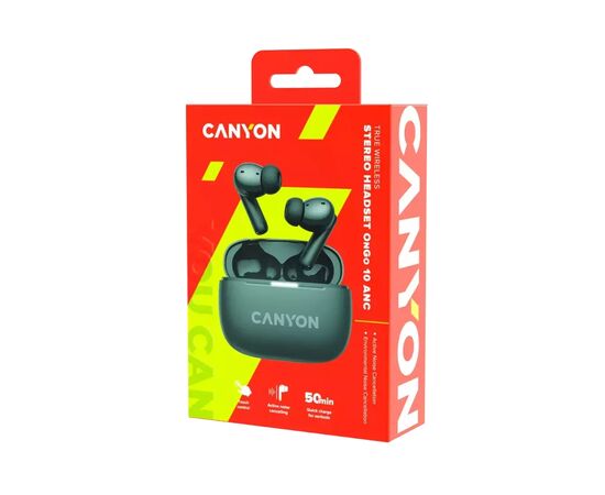 Наушники Canyon TWS-10 OnGo ANC ENC Black (CNS-TWS10BK), изображение 8 Наушники Canyon TWS-10 OnGo ANC ENC Black (CNS-TWS10BK), изображение 8