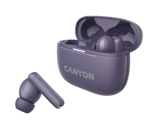 Наушники Canyon TWS-10 OnGo ANC ENC Purple (CNS-TWS10PL), изображение 5 Наушники Canyon TWS-10 OnGo ANC ENC Purple (CNS-TWS10PL), изображение 5