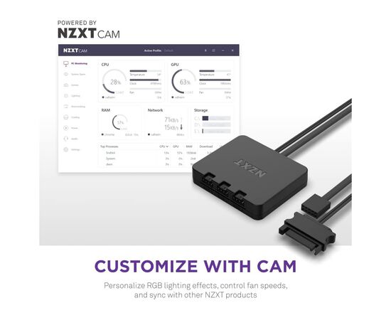 Кулер до корпусу NZXT F120RGB Duo-120mm Dual-sideRGB Fan-Tripl (RF-D12TF-W1), зображення 12 Кулер до корпусу NZXT F120RGB Duo-120mm Dual-sideRGB Fan-Tripl (RF-D12TF-W1), зображення 12