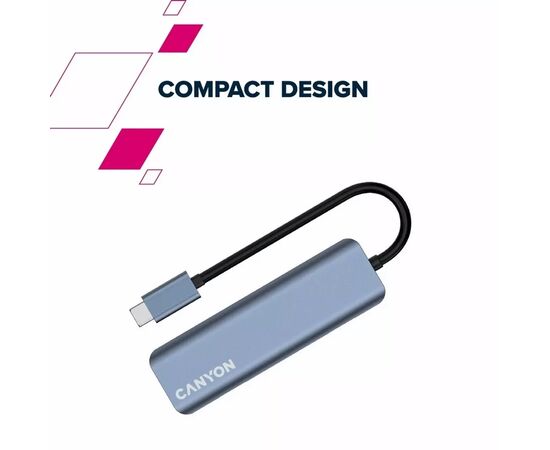 Концентратор Canyon hub DS-18 5in1 USB-C Grey (CNS-TDS18), изображение 8 Концентратор Canyon hub DS-18 5in1 USB-C Grey (CNS-TDS18), изображение 8