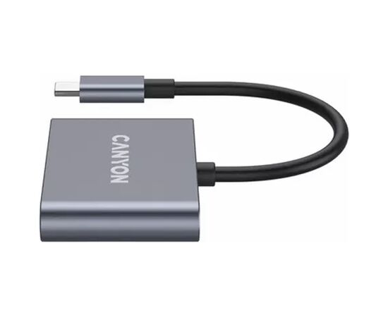 Концентратор Canyon hub DS-3 3in1 USB-C Dark Grey (CNS-TDS3), изображение 4 Концентратор Canyon hub DS-3 3in1 USB-C Dark Grey (CNS-TDS3), изображение 4