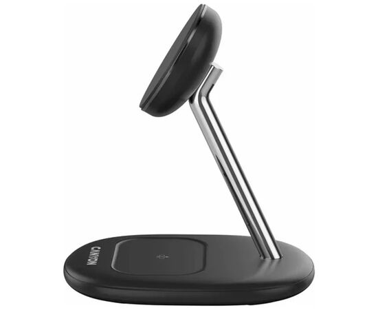 Зарядное устройство Canyon wireless charger WCS-205 15W Qi2 2in1 w/o adapter Black (CNS-WCS205BW/A), изображение 2 Зарядное устройство Canyon wireless charger WCS-205 15W Qi2 2in1 w/o adapter Black (CNS-WCS205BW/A), изображение 2
