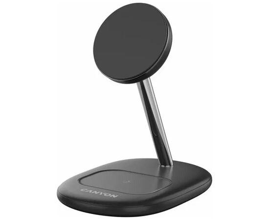 Зарядное устройство Canyon wireless charger WCS-205 15W Qi2 2in1 w/o adapter Black (CNS-WCS205BW/A)