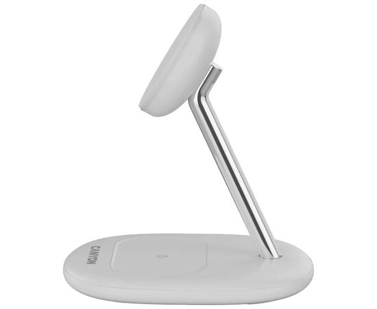 Зарядное устройство Canyon wireless charger WCS-205 15W Qi2 2in1 w/o adapter White (CNS-WCS205WW/A), изображение 2 Зарядное устройство Canyon wireless charger WCS-205 15W Qi2 2in1 w/o adapter White (CNS-WCS205WW/A), изображение 2