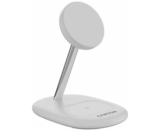 Зарядное устройство Canyon wireless charger WCS-205 15W Qi2 2in1 w/o adapter White (CNS-WCS205WW/A), изображение 3 Зарядное устройство Canyon wireless charger WCS-205 15W Qi2 2in1 w/o adapter White (CNS-WCS205WW/A), изображение 3