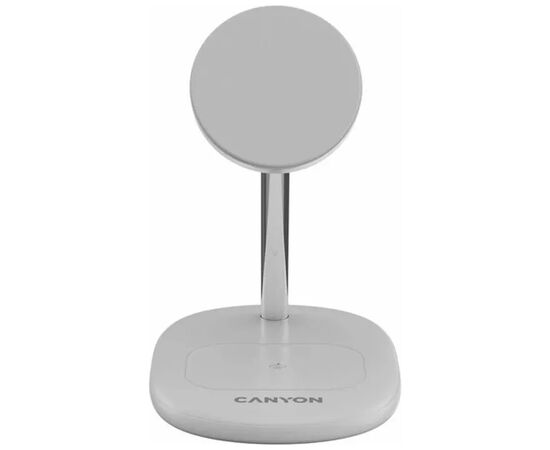 Зарядное устройство Canyon wireless charger WCS-205 15W Qi2 2in1 w/o adapter White (CNS-WCS205WW/A), изображение 6 Зарядное устройство Canyon wireless charger WCS-205 15W Qi2 2in1 w/o adapter White (CNS-WCS205WW/A), изображение 6