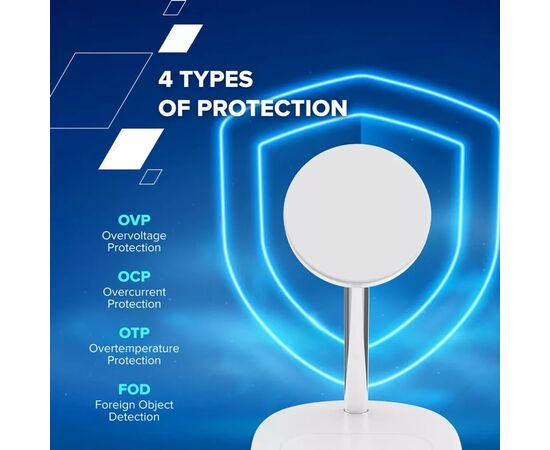 Зарядное устройство Canyon wireless charger WCS-205 15W Qi2 2in1 w/o adapter White (CNS-WCS205WW/A), изображение 7 Зарядное устройство Canyon wireless charger WCS-205 15W Qi2 2in1 w/o adapter White (CNS-WCS205WW/A), изображение 7