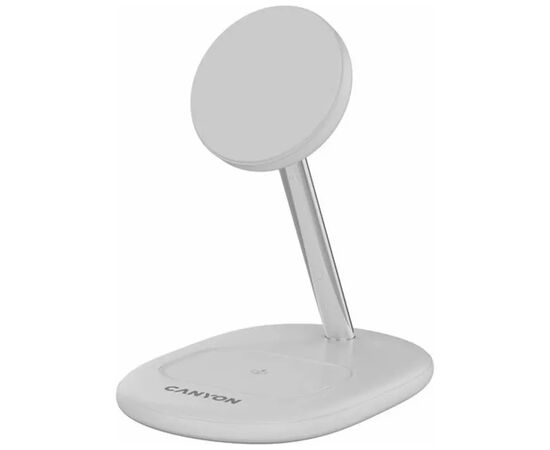Зарядное устройство Canyon wireless charger WCS-205 15W Qi2 2in1 w/o adapter White (CNS-WCS205WW/A)