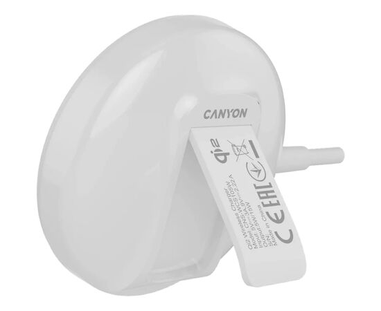 Зарядное устройство Canyon wireless charger WS-105 15W Qi2 White (CNS-WCS105W), изображение 4 Зарядное устройство Canyon wireless charger WS-105 15W Qi2 White (CNS-WCS105W), изображение 4