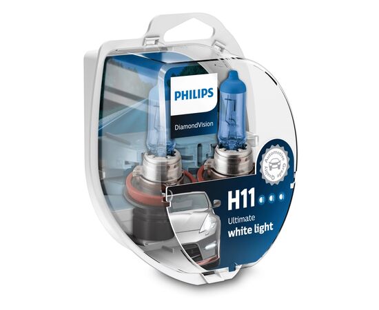 Автолампа Philips H1 Diamond Vision, 5000K, 2шт (12258DVS2), изображение 3 Автолампа Philips H1 Diamond Vision, 5000K, 2шт (12258DVS2), изображение 3