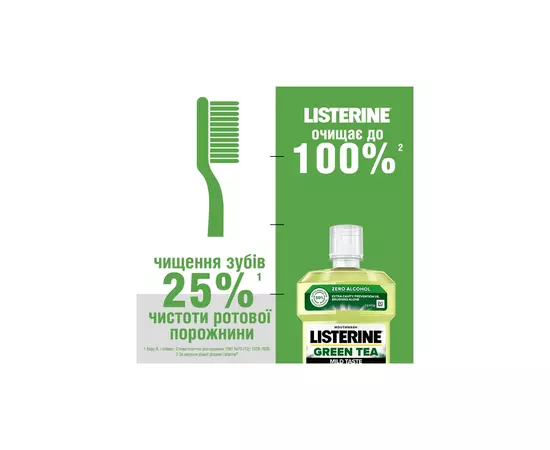 Ополаскиватель для полости рта Listerine Зеленый чай 500 мл (3574661253404/3574661253411), изображение 4 Ополаскиватель для полости рта Listerine Зеленый чай 500 мл (3574661253404/3574661253411), изображение 4