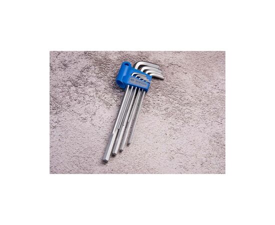 Ключ KING TONY шестигранний 9 шт. екстрадовгий Г-подібний 1,5-10 мм (20209MR), зображення 2 Ключ KING TONY шестигранний 9 шт. екстрадовгий Г-подібний 1,5-10 мм (20209MR), зображення 2