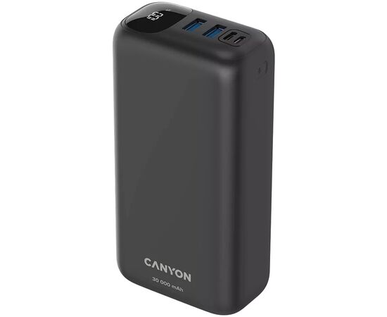 Батарея универсальная Canyon PB-301 30000mAh PD/20W, QC/3.0 (CNE-CPB301B), изображение 3 Батарея универсальная Canyon PB-301 30000mAh PD/20W, QC/3.0 (CNE-CPB301B), изображение 3