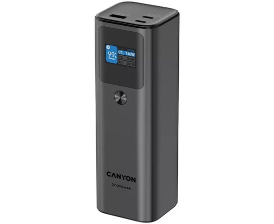 Батарея универсальная Canyon PB-2010 27000mAh PD/3.1/140Wh, in/out2xUSB-C PD/140W, outUSB-A/22.5W (CNE-CPB2010DG), изображение 2 Батарея универсальная Canyon PB-2010 27000mAh PD/3.1/140Wh, in/out2xUSB-C PD/140W, outUSB-A/22.5W (CNE-CPB2010DG), изображение 2