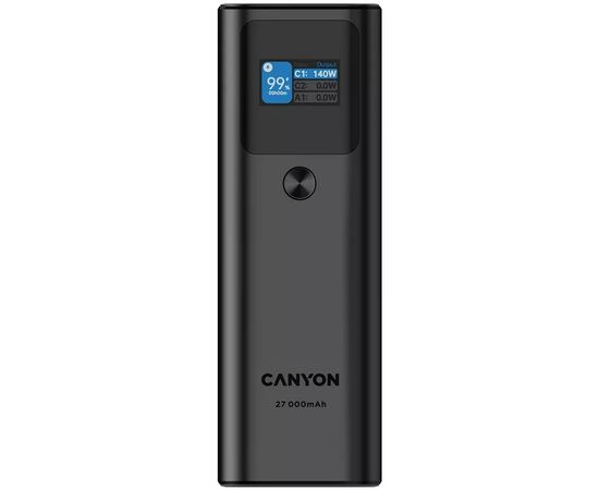 Батарея универсальная Canyon PB-2010 27000mAh PD/3.1/140Wh, in/out2xUSB-C PD/140W, outUSB-A/22.5W (CNE-CPB2010DG), изображение 3 Батарея универсальная Canyon PB-2010 27000mAh PD/3.1/140Wh, in/out2xUSB-C PD/140W, outUSB-A/22.5W (CNE-CPB2010DG), изображение 3